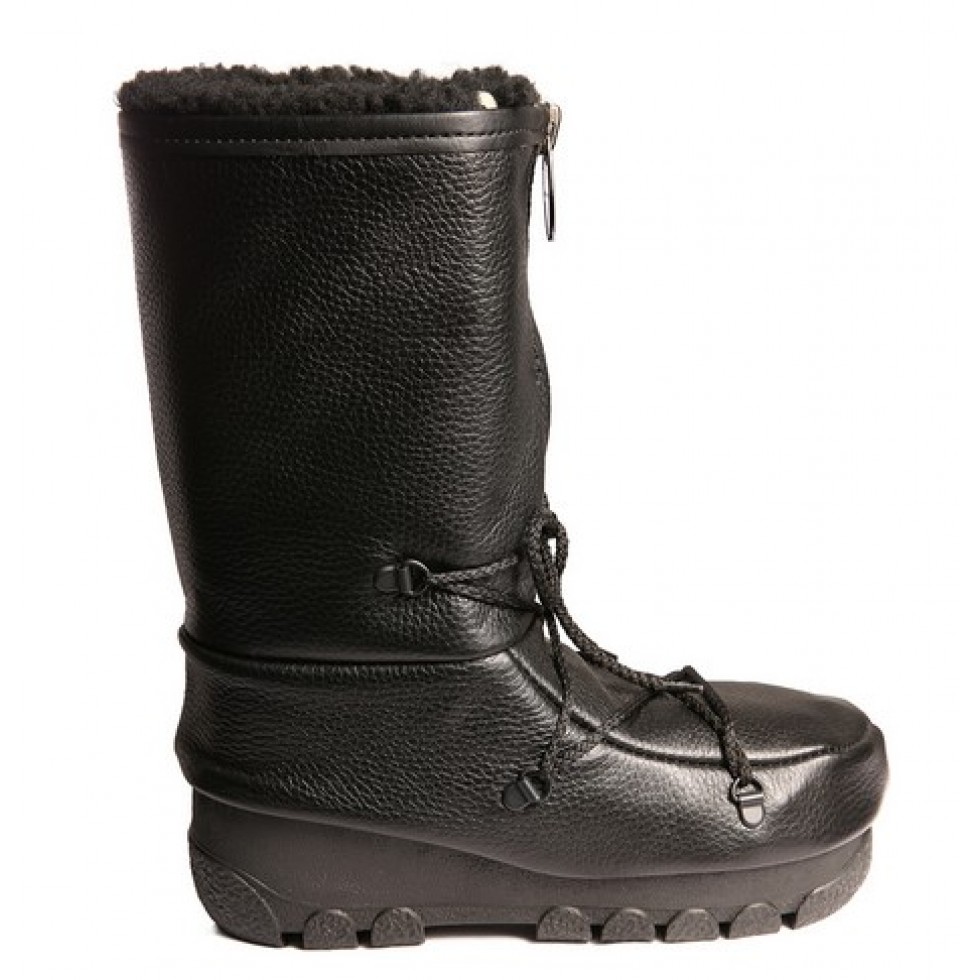 Bilodeau, snowmobile boots, black leather - Orignal Fringant