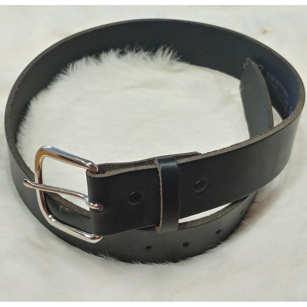 LCM, ceinture en cuir noir ligne - Boutique L'Orignal Fringant